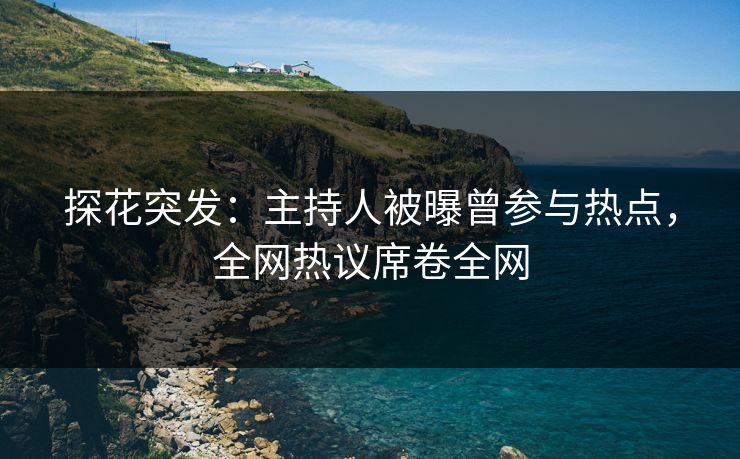 探花突发：主持人被曝曾参与热点，全网热议席卷全网